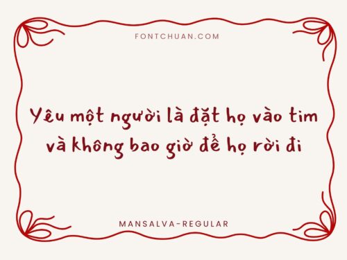 Font Mansalva Việt Hóa