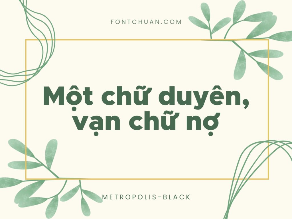 Font Metropolis+ Việt Hóa