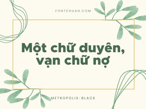 Font Metropolis+ Việt Hóa
