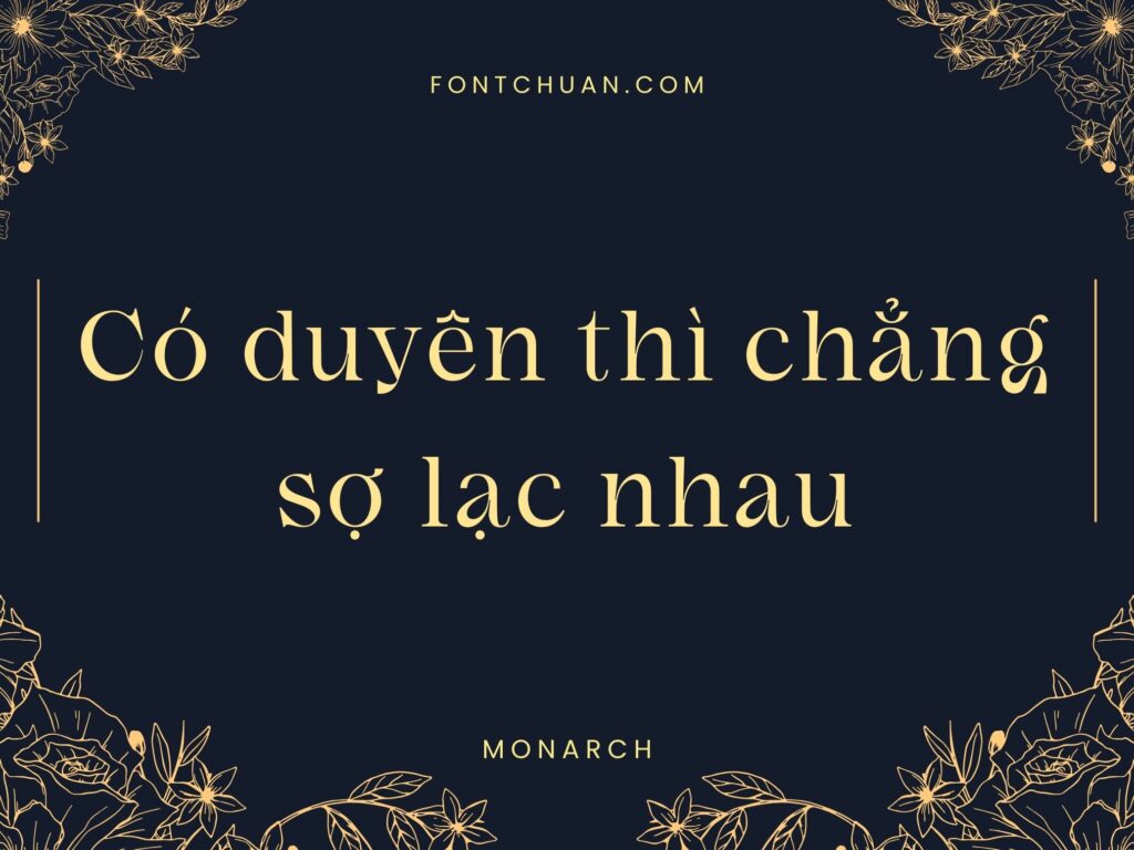 Font  Monarch Trọn Bộ Font Tiếng Việt