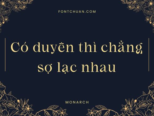 Font  Monarch Trọn Bộ Font Tiếng Việt