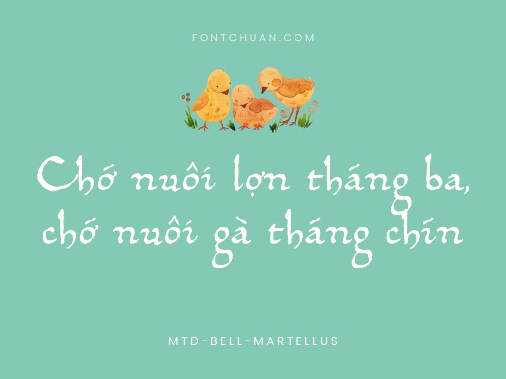 Font MTD Bell Martellus Việt Hóa