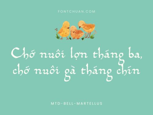 Font MTD Bell Martellus Việt Hóa