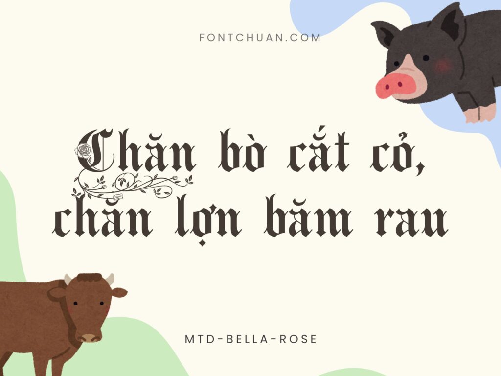 Font MTD Bella Rose Việt Hóa
