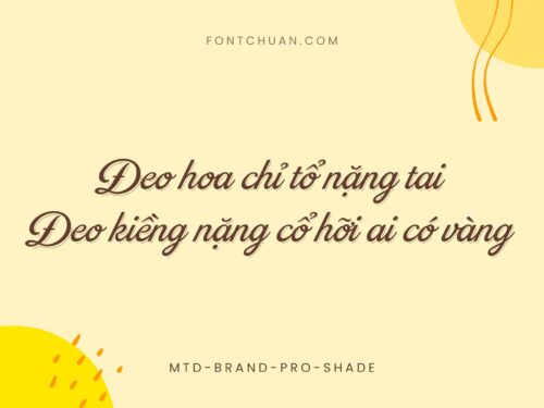 Font MTD Brand Pro Trọn Bộ Việt Hóa