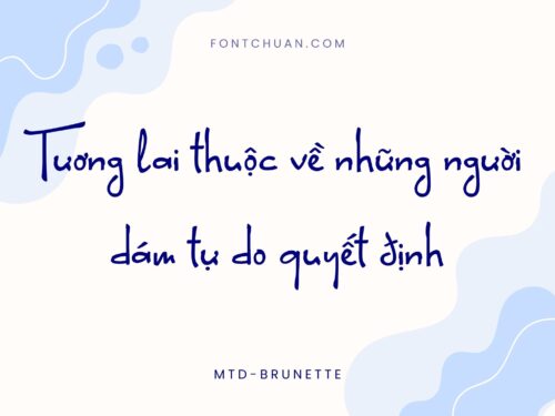 Font MTD Brunette Việt Hóa