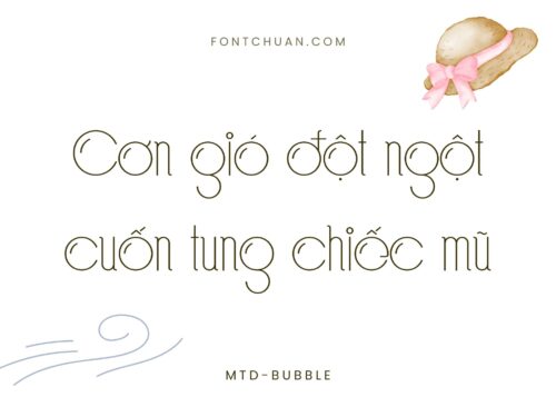 Font MTD Bubble Việt Hóa
