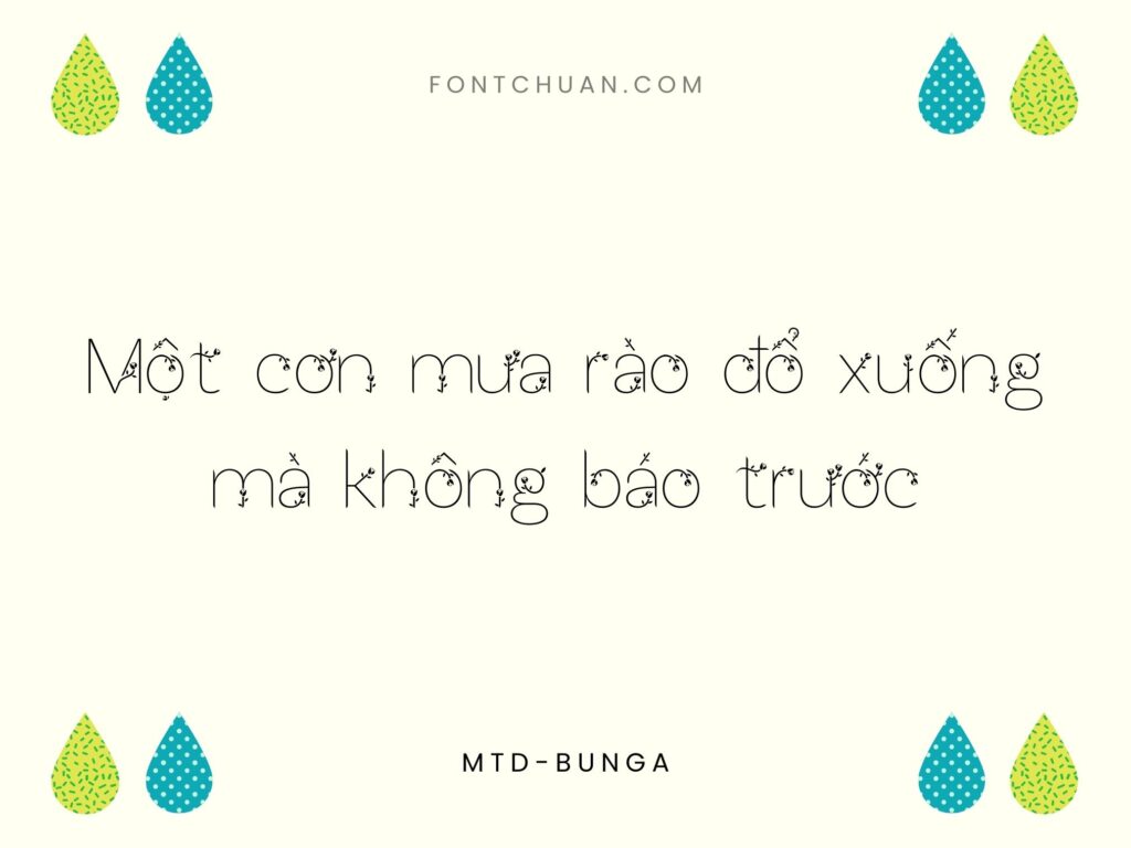Font MTD Bunga Việt Hóa
