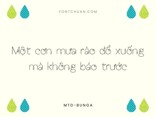 Font MTD Bunga Việt Hóa