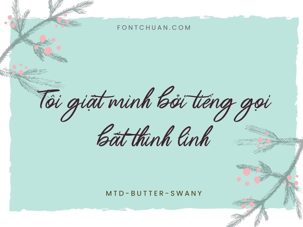 Font MTD Butter Swany Việt Hóa