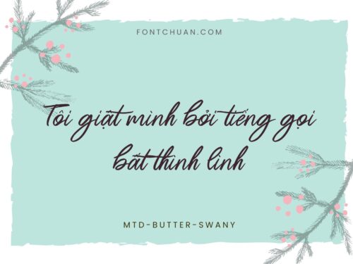 Font MTD Butter Swany Việt Hóa