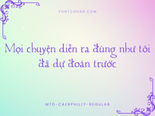 Font MTD Caerphilly Regular Việt Hóa