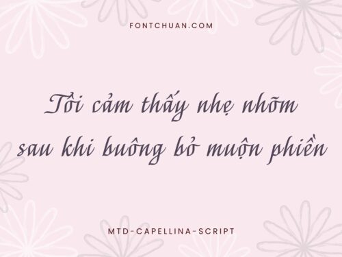 Font MTD Capellina Script Việt Hóa
