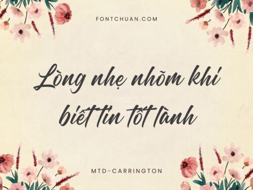 Font MTD Carrington Việt Hóa