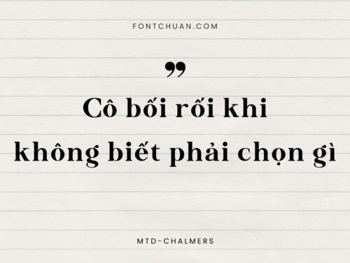 Font MTD Chalmers Việt Hóa