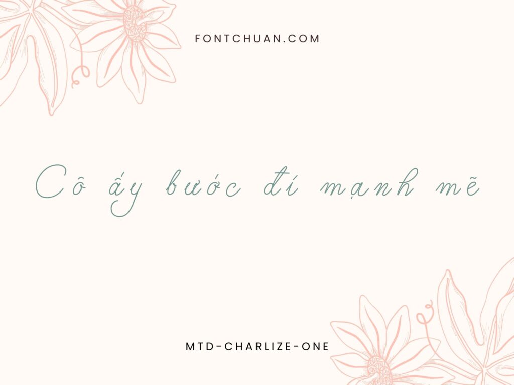 Font MTD Charlize One Việt Hóa