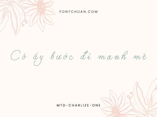 Font MTD Charlize One Việt Hóa