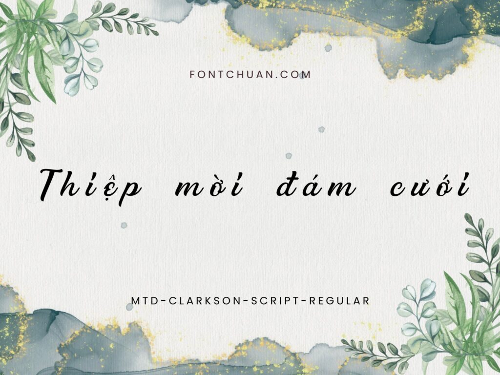 Font MTD Clarkson Script Việt Hóa