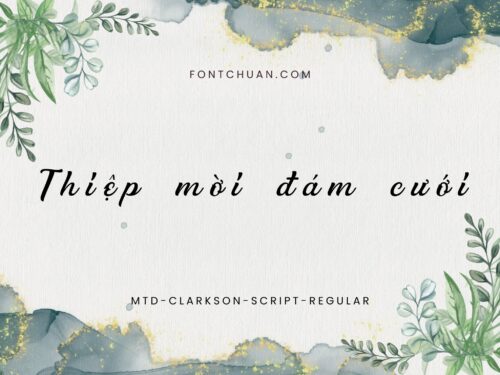 Font MTD Clarkson Script Việt Hóa