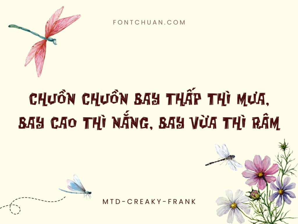 Font MTD Creaky Frank Việt Hóa