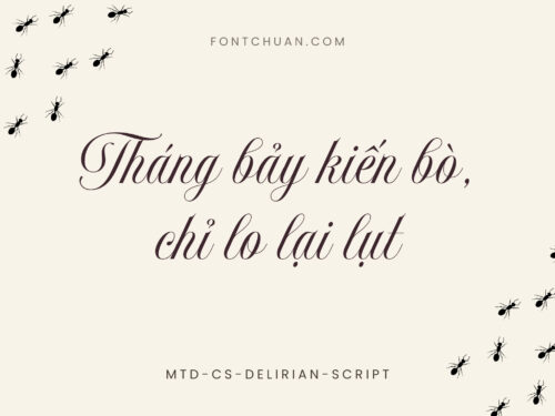 Font MTD Cs Delirian Script Việt Hóa