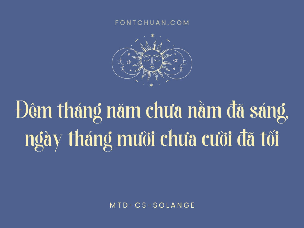 Font MTD Cs Solange Việt Hóa