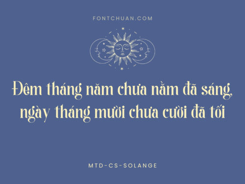Font MTD Cs Solange Việt Hóa
