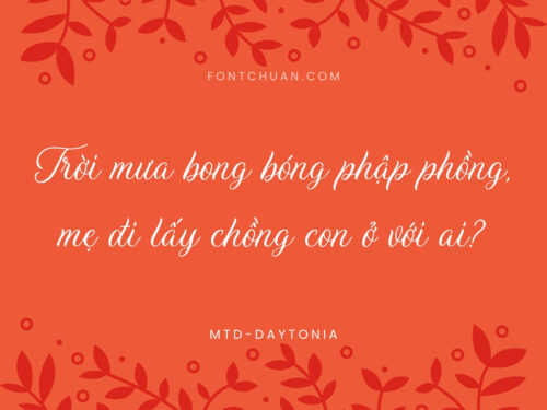 Font MTD Daytonia Việt Hóa