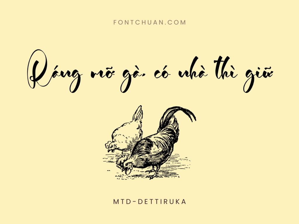 Font MTD Dettiruka Việt Hóa
