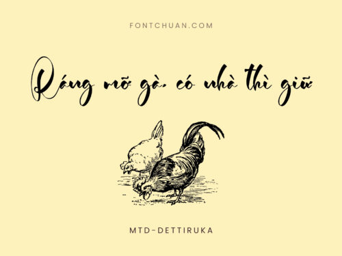 Font MTD Dettiruka Việt Hóa