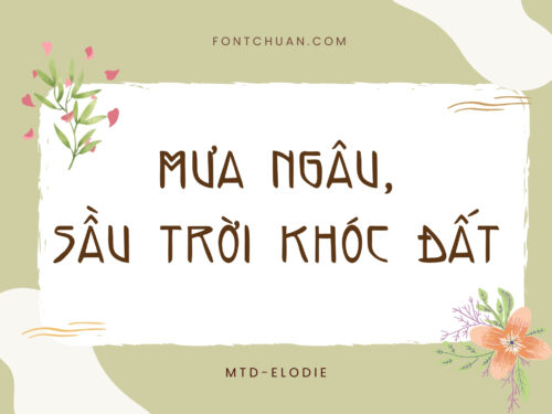 Font MTD Elodie Việt Hóa