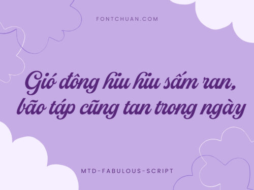 Font MTD Fabulous Script Việt Hóa