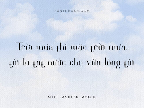 Font MTD Fashion Vogue Việt Hóa