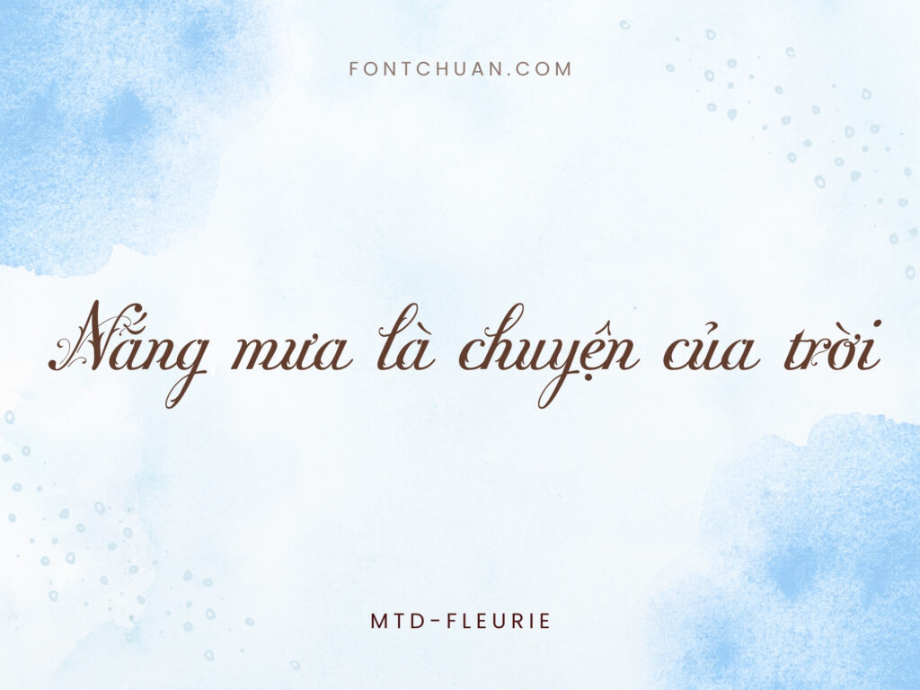 Font MTD Fleurie Việt Hóa
