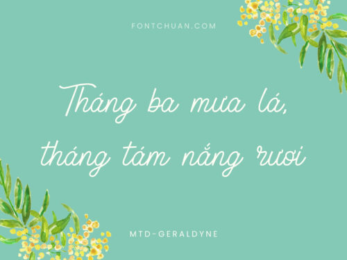 Font MTD Geraldyne Việt Hóa