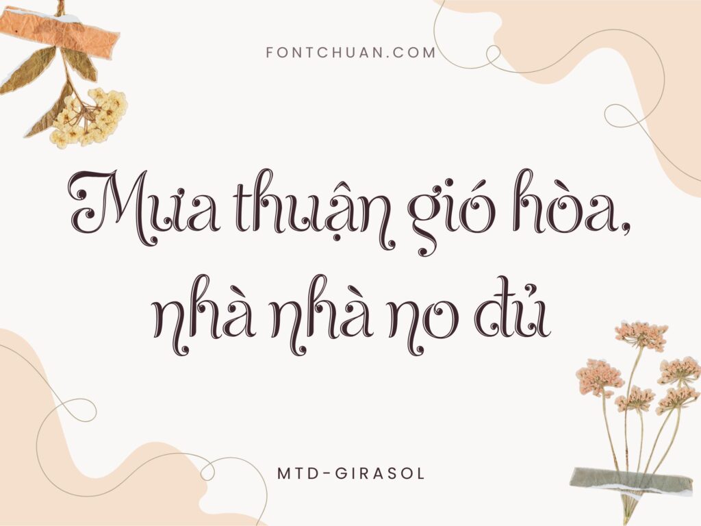 Font MTD Girasol Việt Hóa