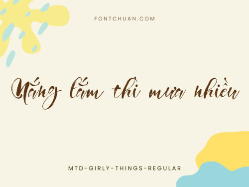 Font MTD Girly Things Việt Hóa