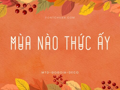 Font MTD Gogoia Deco Việt Hóa
