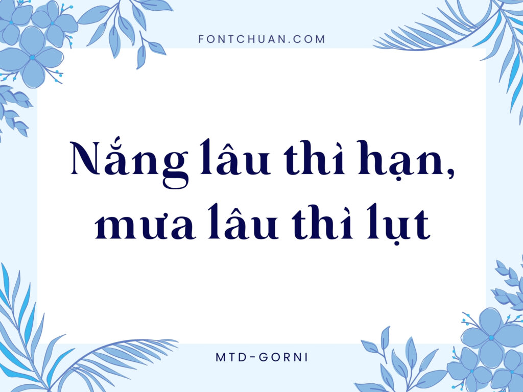 Font MTD Gorni Việt Hóa