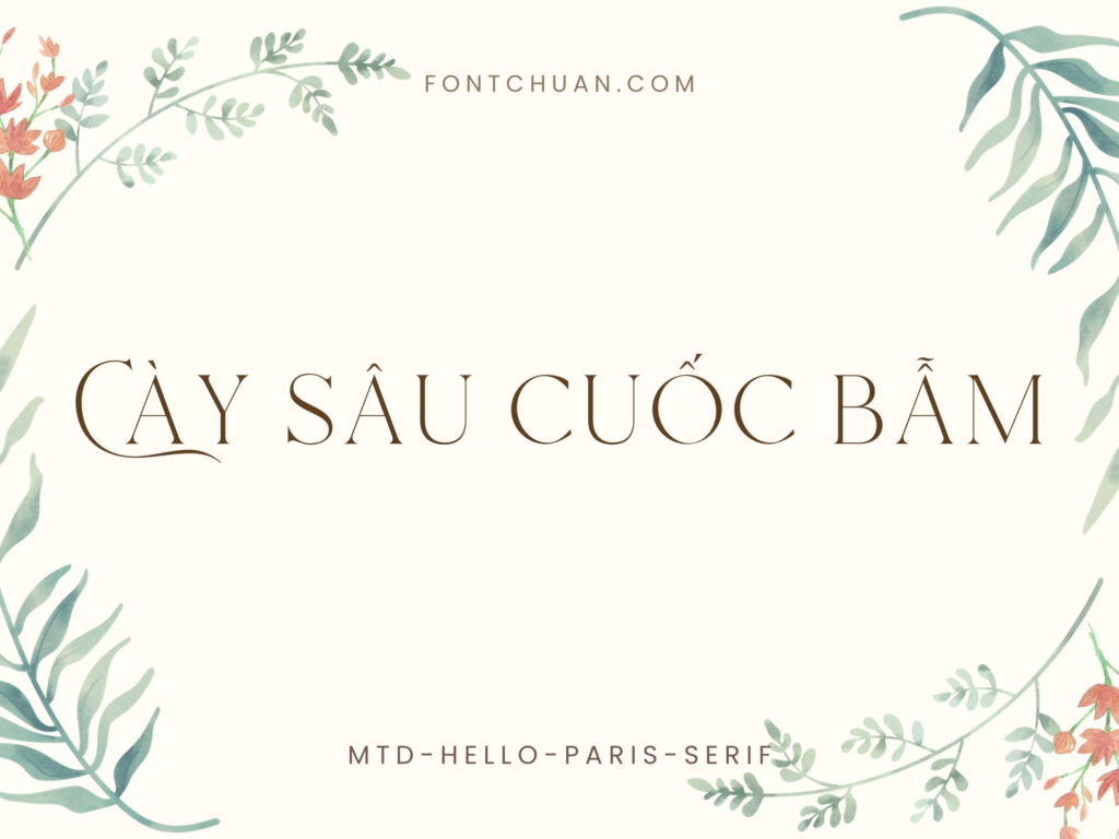 Font MTD Hello Paris Việt Hóa