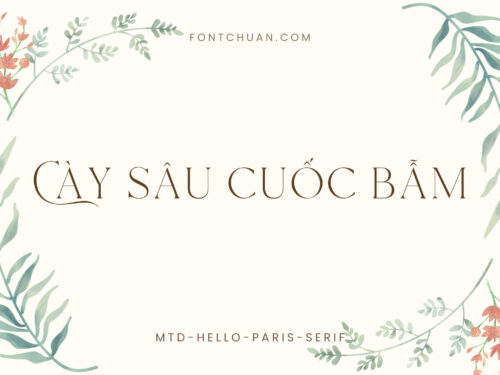 Font MTD Hello Paris Việt Hóa
