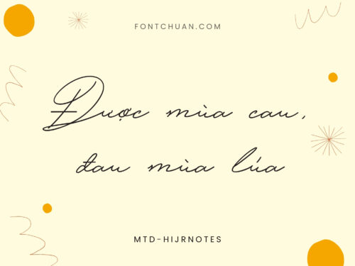 Font MTD Hijrnotes Việt Hóa