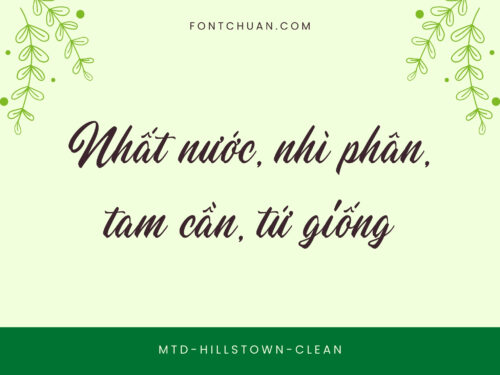 Font MTD Hillstown Việt Hóa