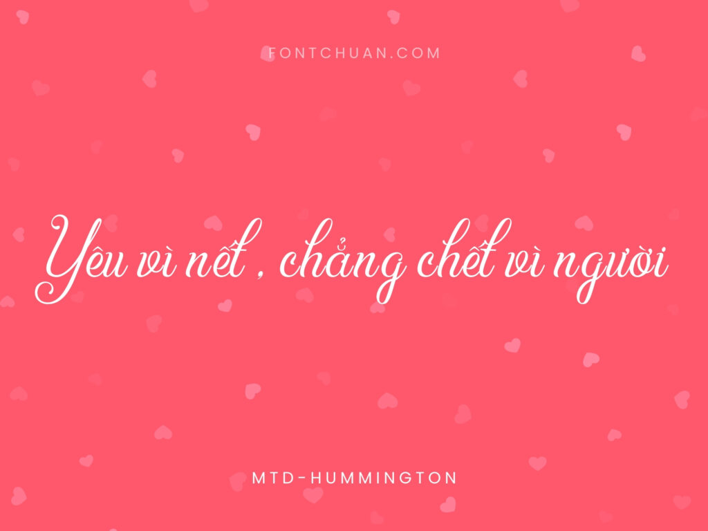 Font MTD Hummington Việt Hóa