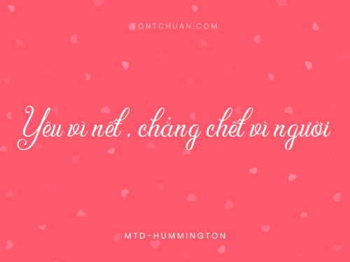 Font MTD Hummington Việt Hóa