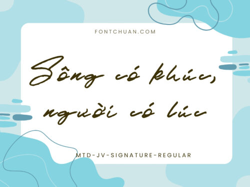 Font MTD Jv Signature Regular Việt Hóa