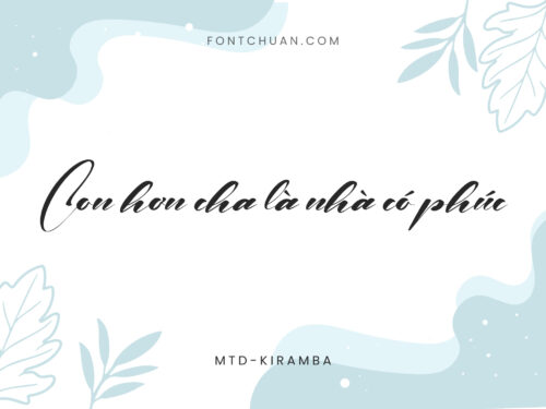 Font MTD Kiramba Việt Hóa
