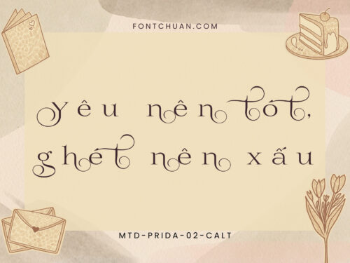 Font MTD Prida Việt Hóa