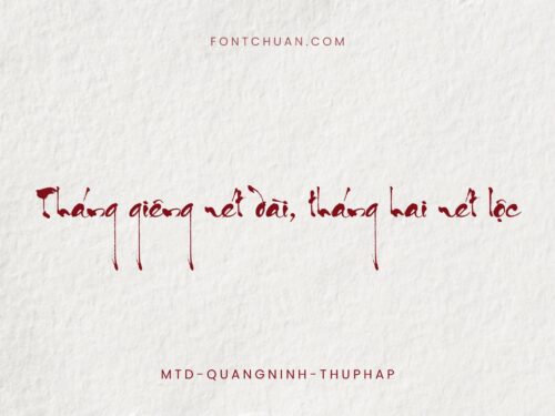Font Thư Pháp Quang Ninh Trọn Bộ Font Tiếng Việt