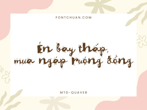 Font MTD Mtd Quaver Việt Hóa